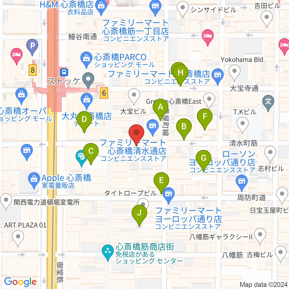 国際楽器社周辺の駐車場・コインパーキング一覧地図