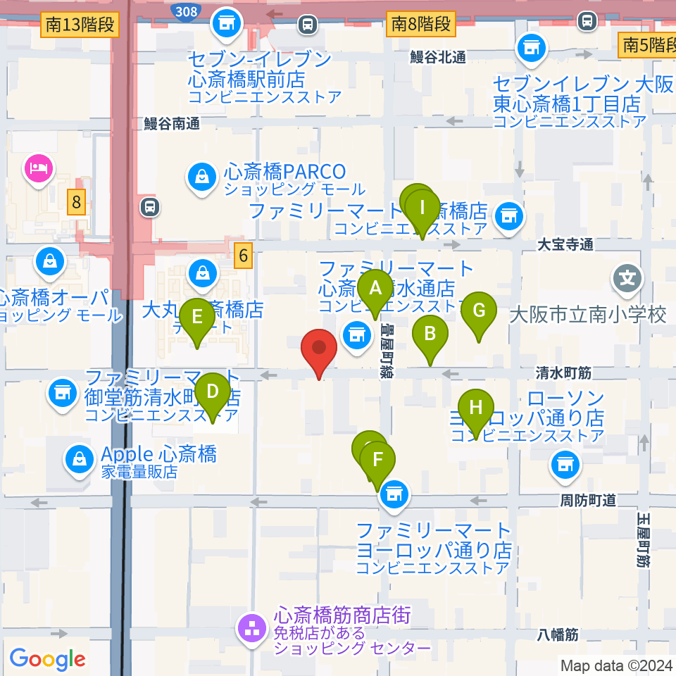 国際楽器社周辺の駐車場・コインパーキング一覧地図