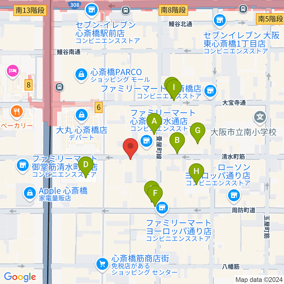 国際楽器社周辺の駐車場・コインパーキング一覧地図