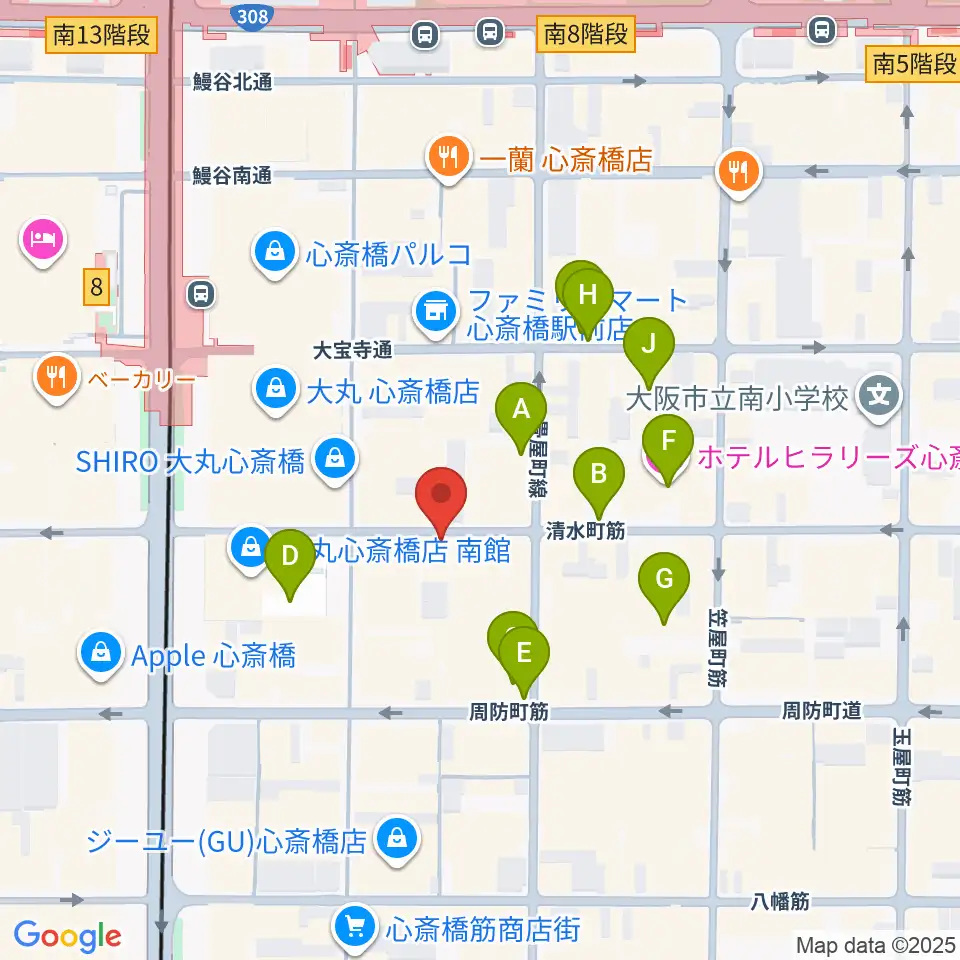 国際楽器社周辺の駐車場・コインパーキング一覧地図