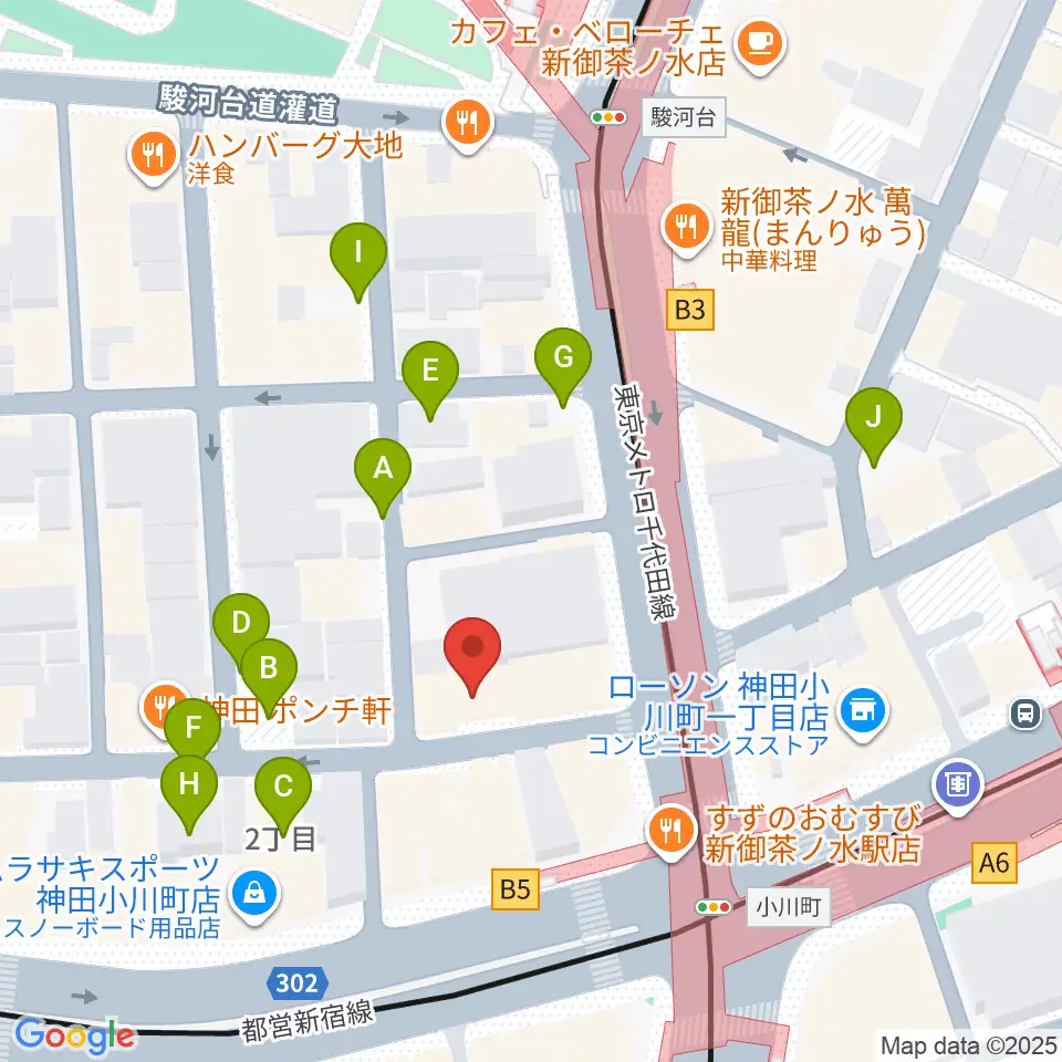 ラックギター周辺の駐車場・コインパーキング一覧地図