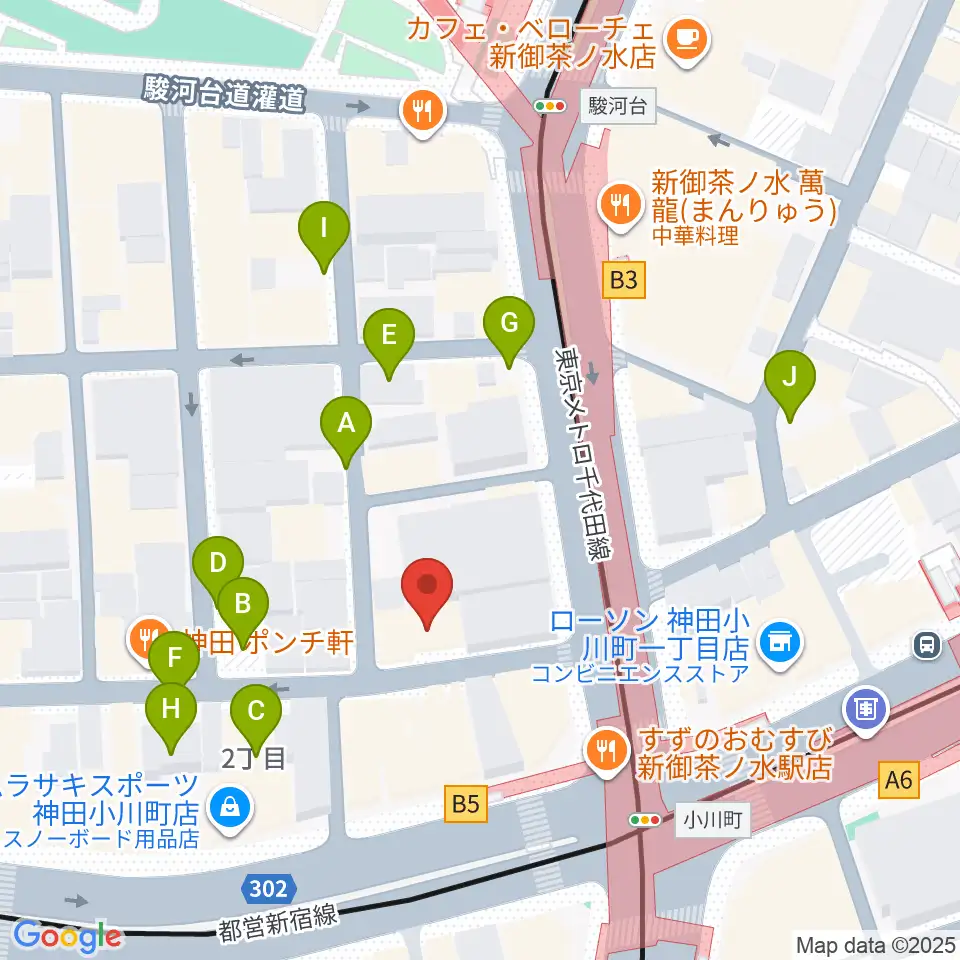 ラックギター周辺の駐車場・コインパーキング一覧地図