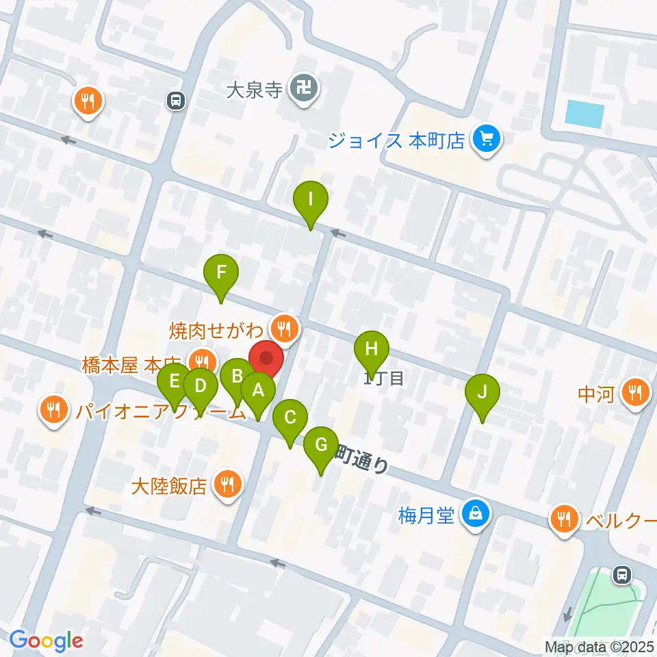 松本伸弦楽器工房周辺の駐車場・コインパーキング一覧地図
