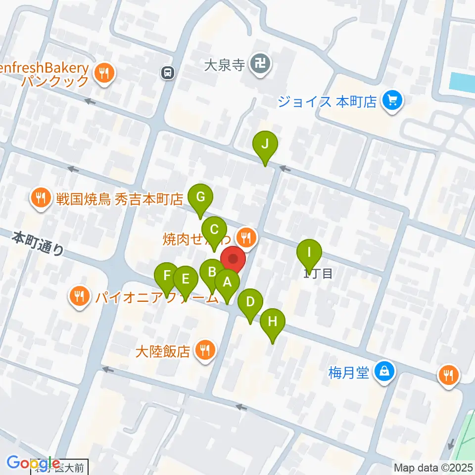 松本伸弦楽器工房周辺の駐車場・コインパーキング一覧地図