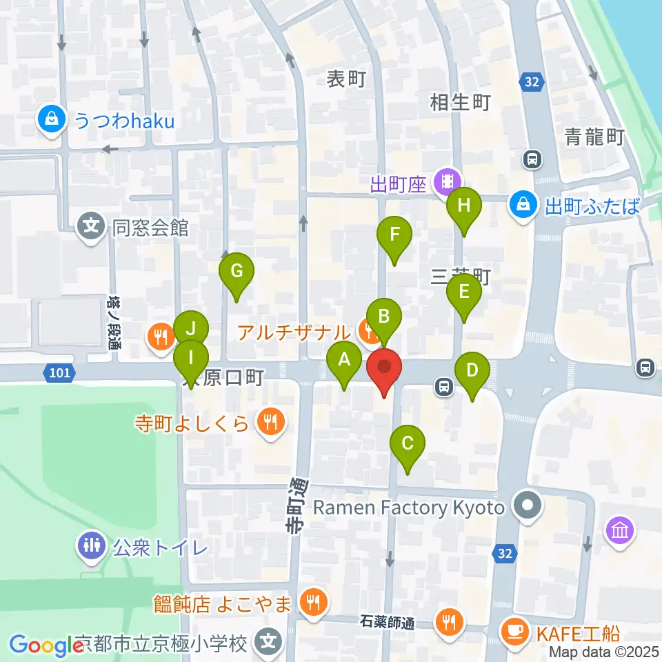 マツヲ楽器周辺の駐車場・コインパーキング一覧地図