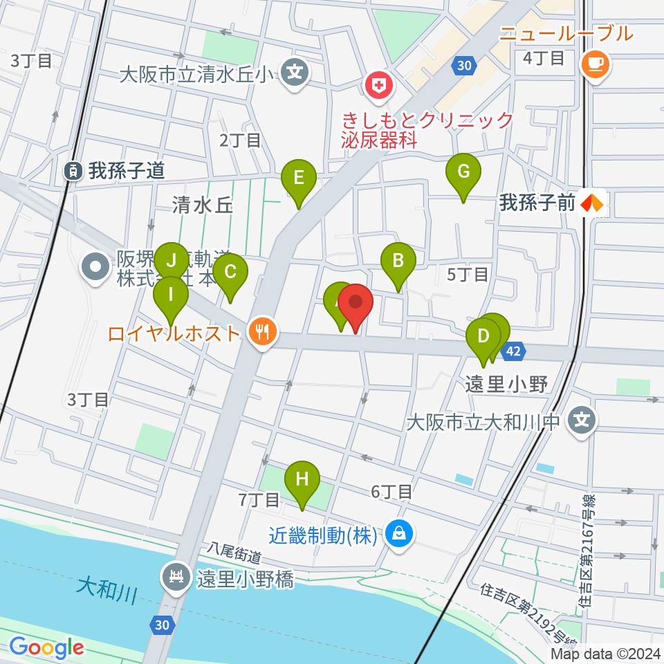 マツモト楽器周辺の駐車場・コインパーキング一覧地図