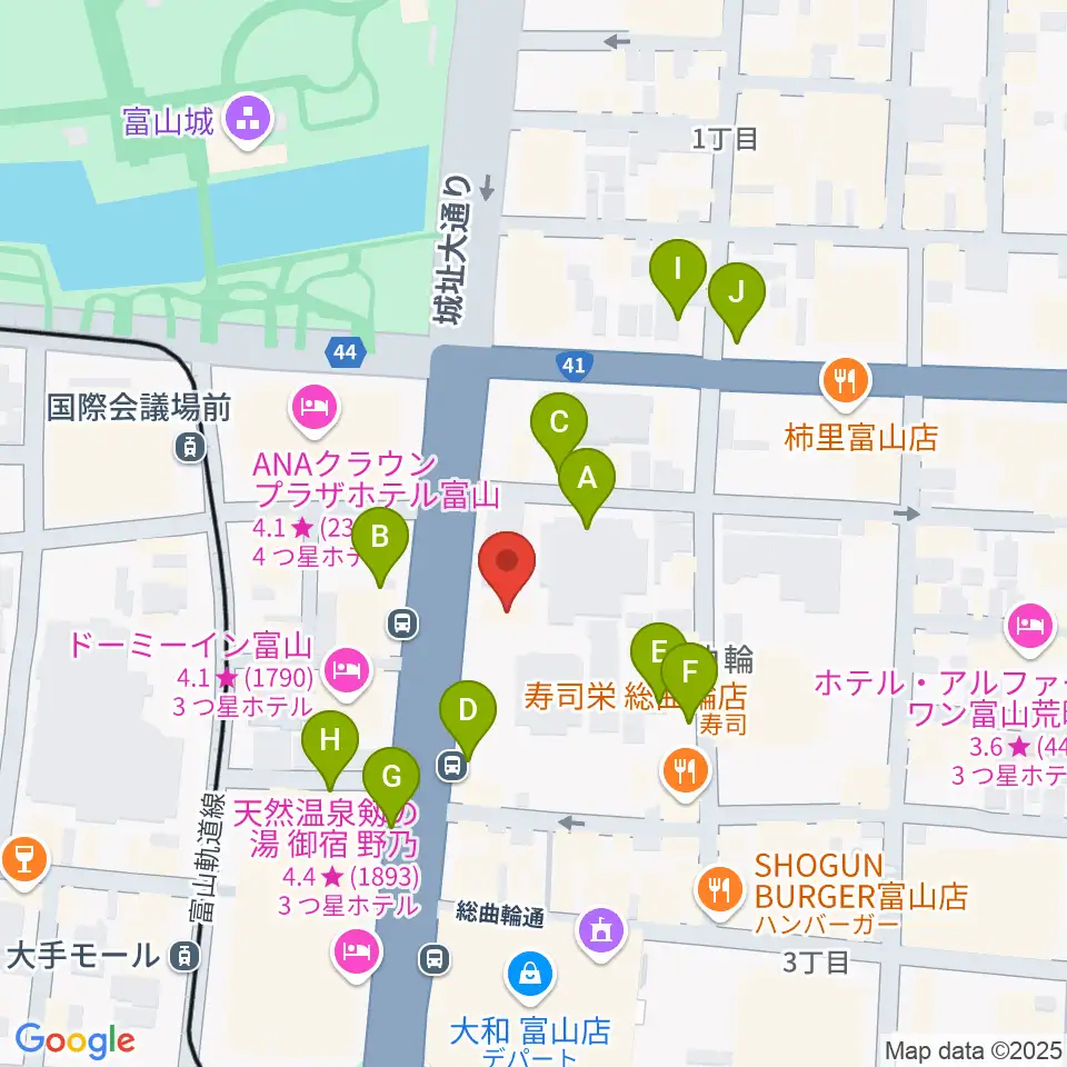 ミヤコ楽器店周辺の駐車場・コインパーキング一覧地図