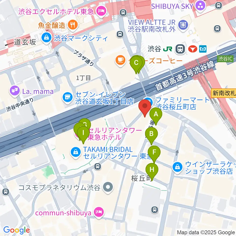 イケベ楽器店 鍵盤堂・パワーレック・パワーDJ's周辺の駐車場・コインパーキング一覧地図