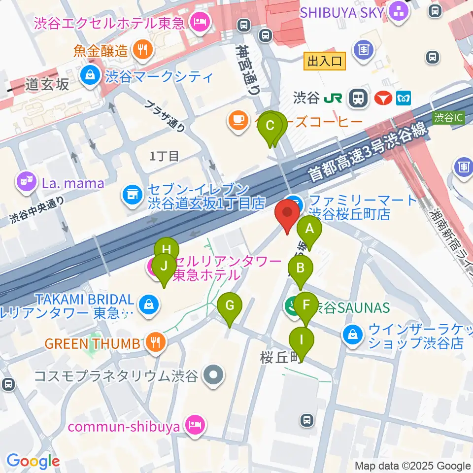 イケベ楽器店 鍵盤堂・パワーレック・パワーDJ's周辺の駐車場・コインパーキング一覧地図
