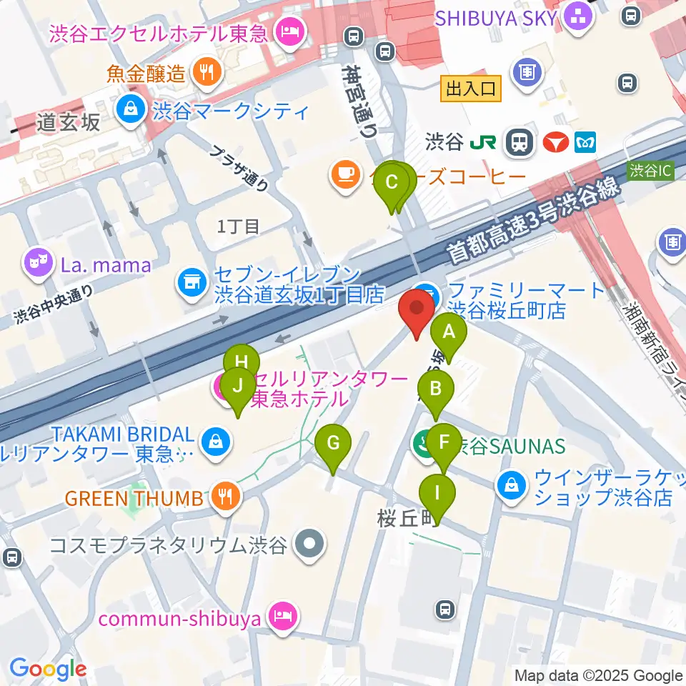 イケベ楽器店 鍵盤堂・パワーレック・パワーDJ's周辺の駐車場・コインパーキング一覧地図