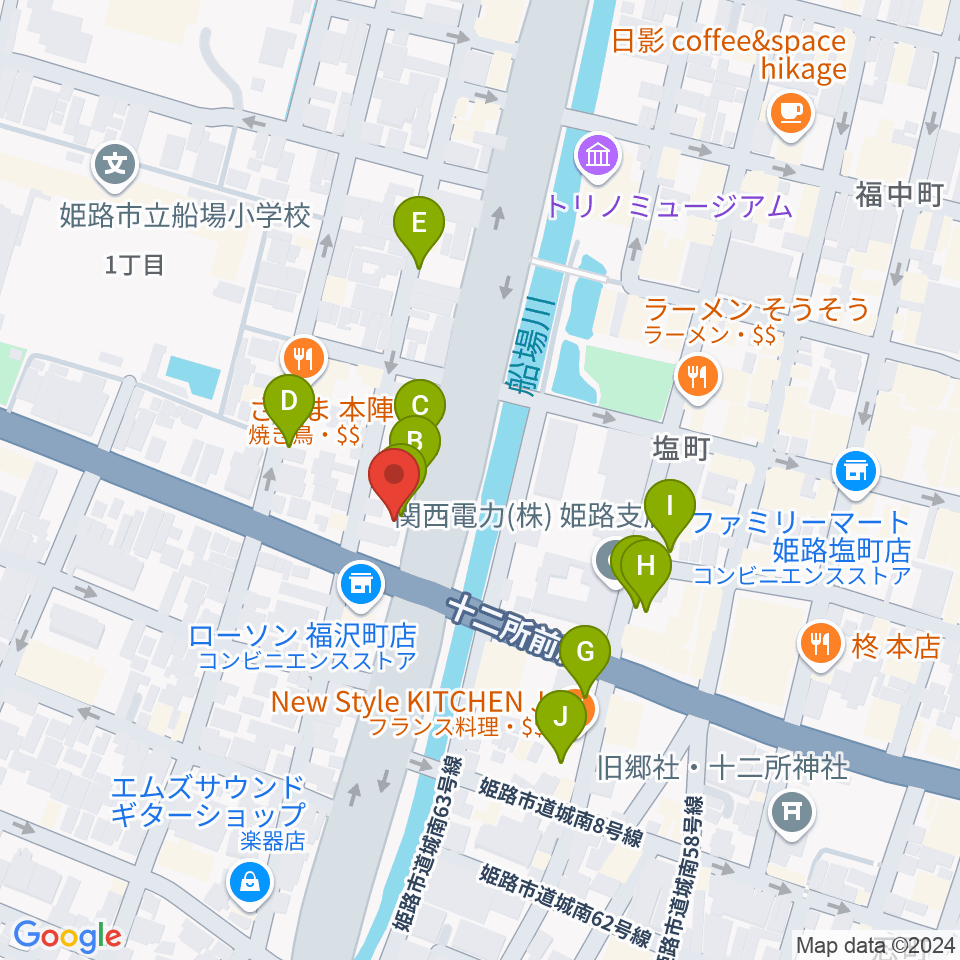 エムズサウンドギターショップ周辺の駐車場・コインパーキング一覧地図