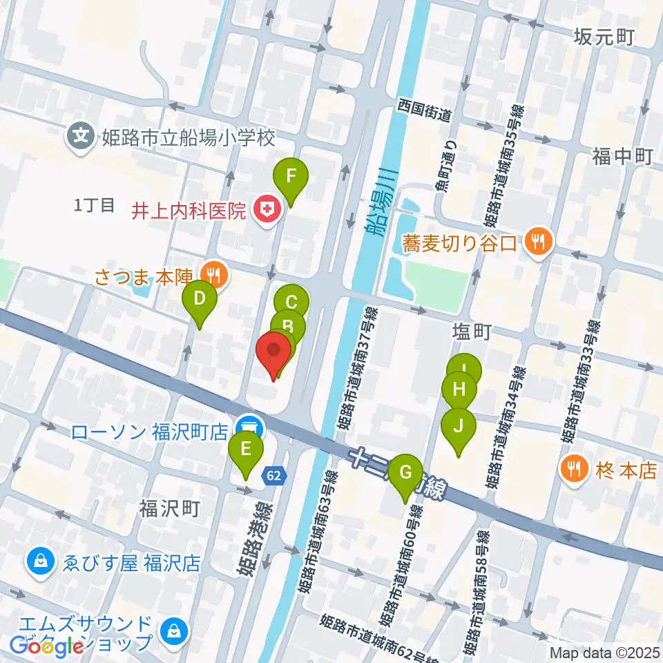 エムズサウンドギターショップ周辺の駐車場・コインパーキング一覧地図