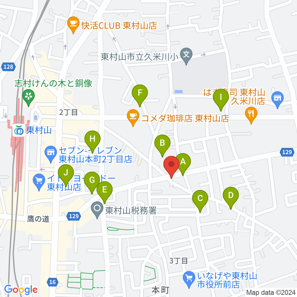 ムラコシ楽器店周辺の駐車場・コインパーキング一覧地図