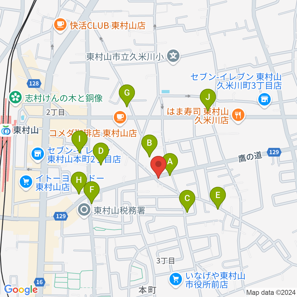 ムラコシ楽器店周辺の駐車場・コインパーキング一覧地図