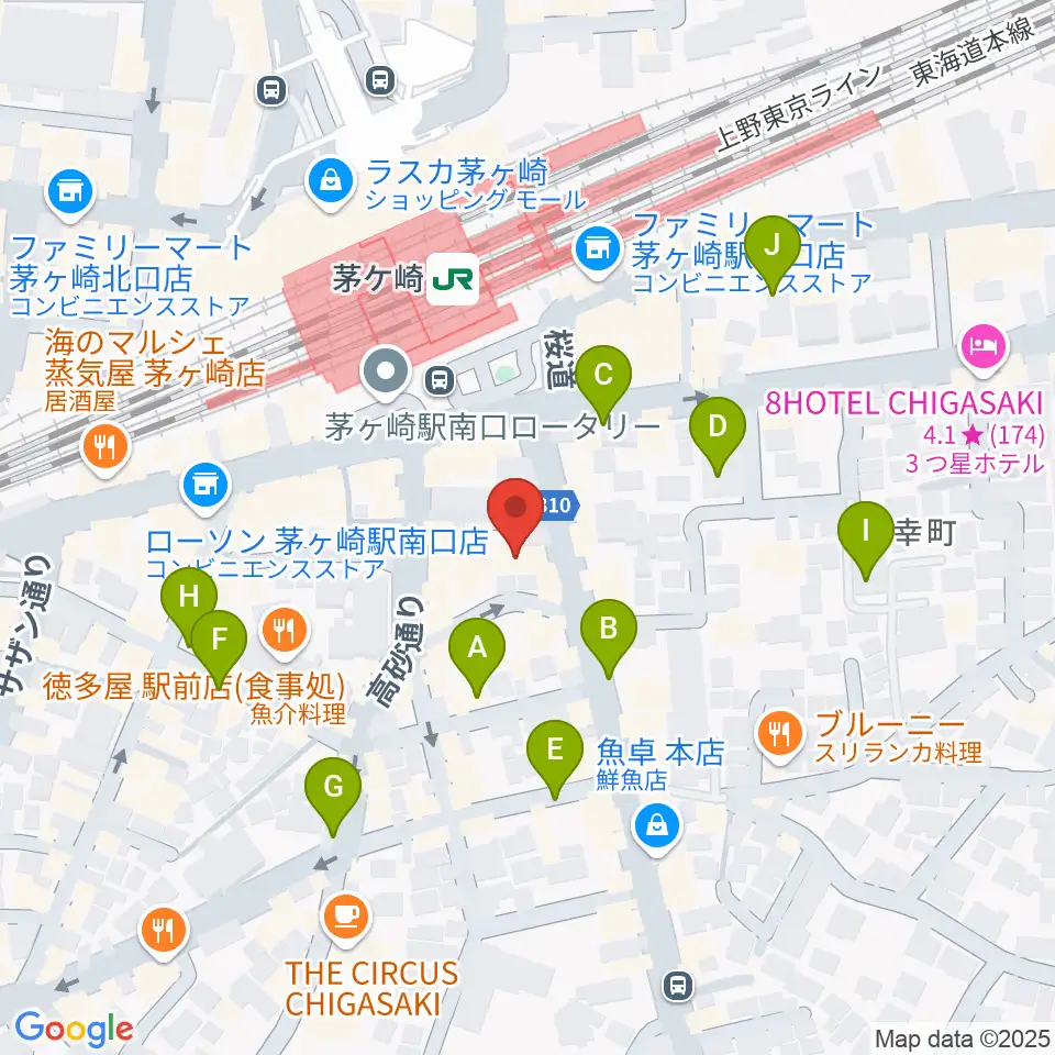 長谷川楽器本店周辺の駐車場・コインパーキング一覧地図