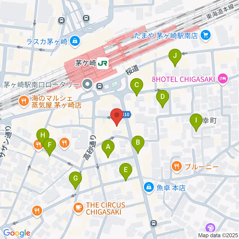 長谷川楽器本店周辺の駐車場・コインパーキング一覧地図