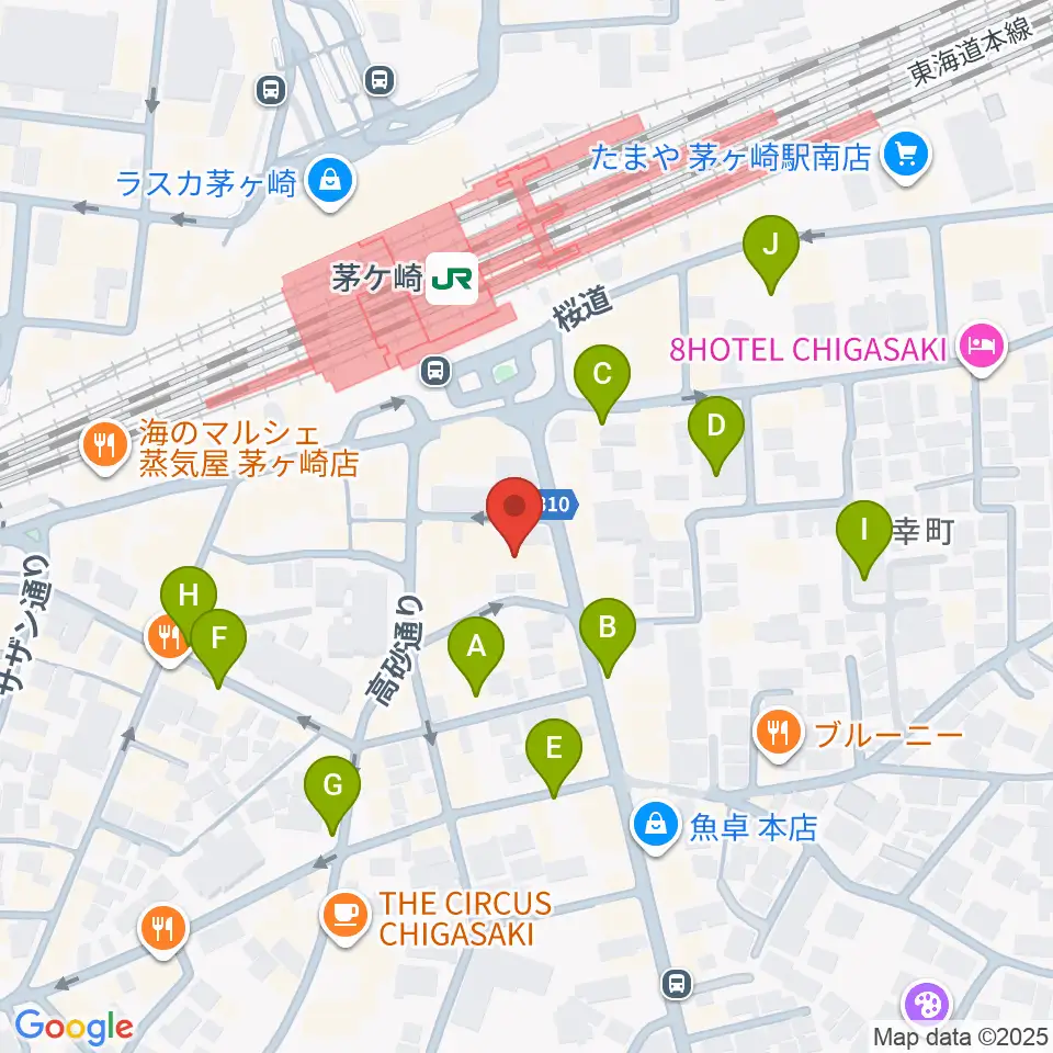 長谷川楽器本店周辺の駐車場・コインパーキング一覧地図