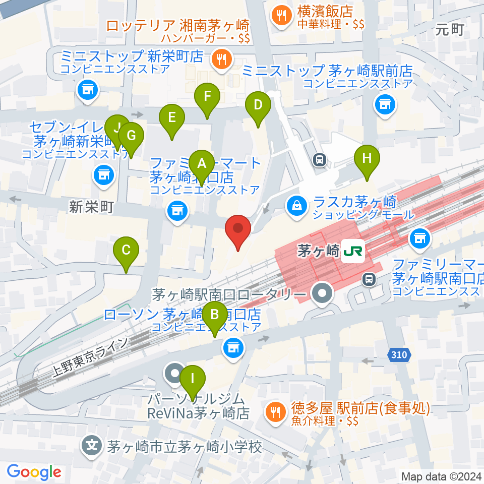 長谷川楽器北口店周辺の駐車場・コインパーキング一覧地図