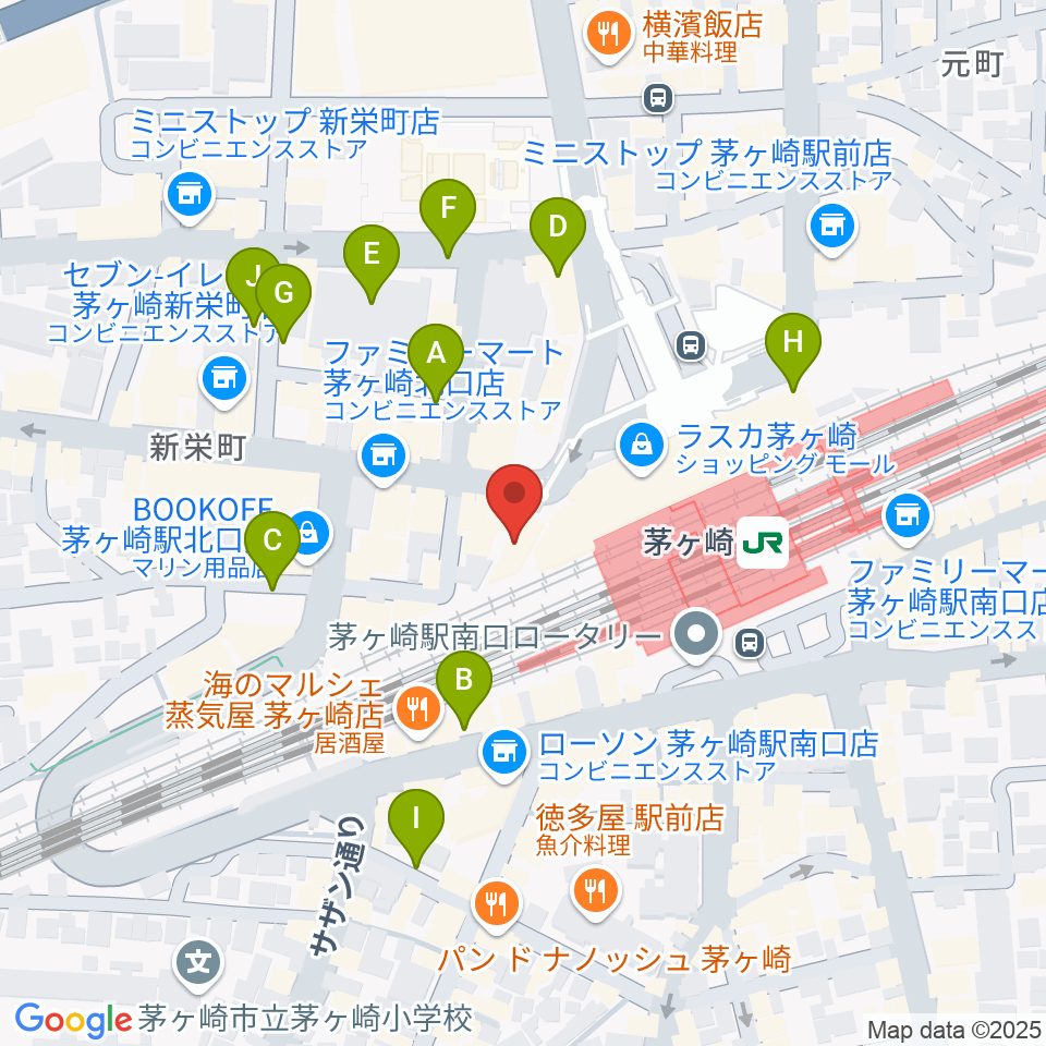 長谷川楽器北口店周辺の駐車場・コインパーキング一覧地図