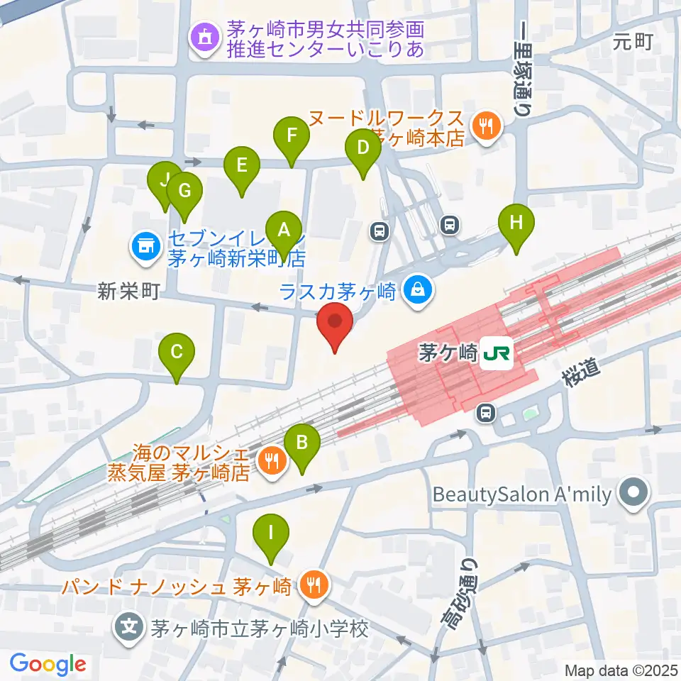 長谷川楽器北口店周辺の駐車場・コインパーキング一覧地図