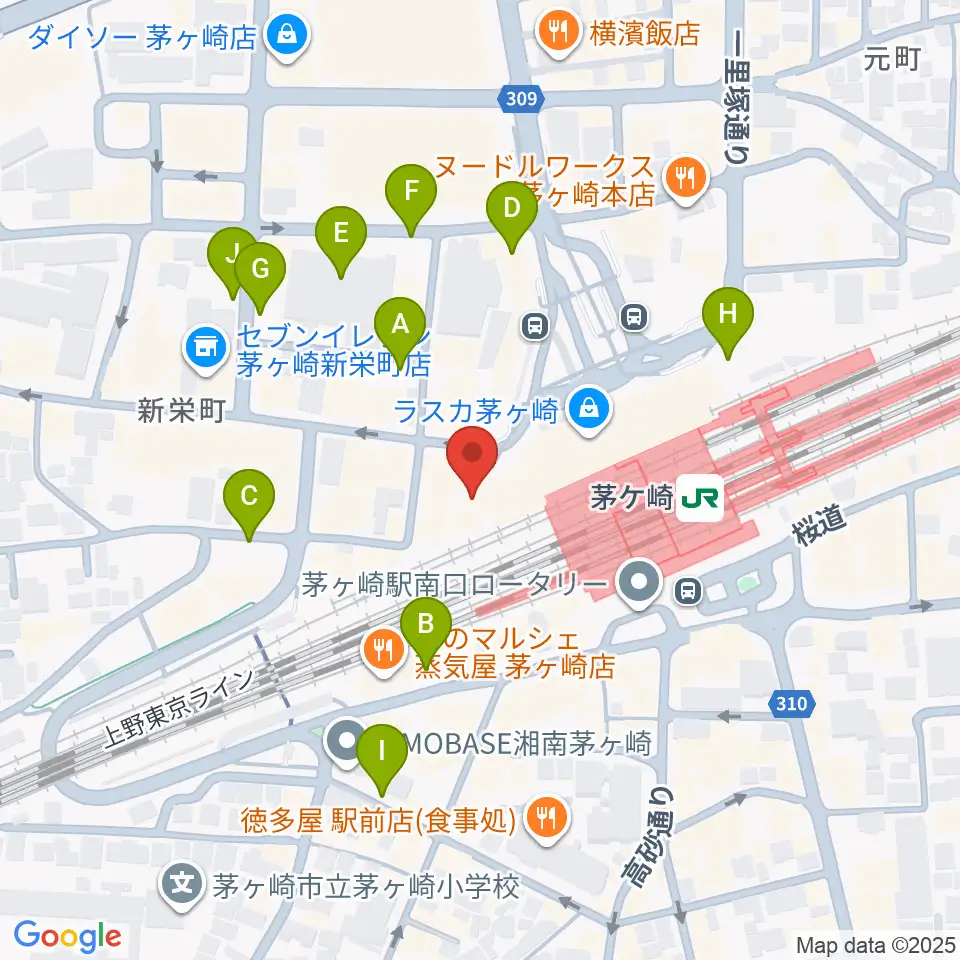 長谷川楽器北口店周辺の駐車場・コインパーキング一覧地図