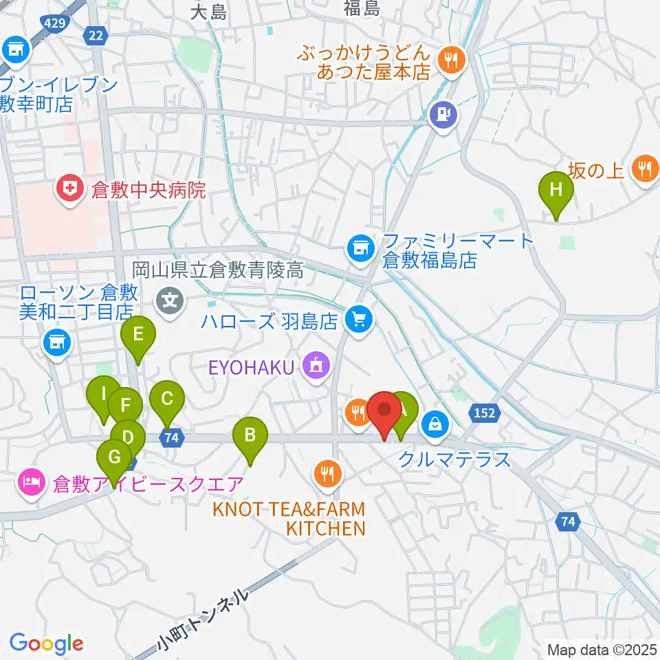 六ツ森楽器店周辺の駐車場・コインパーキング一覧地図
