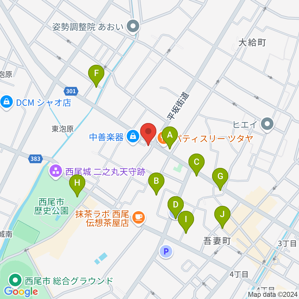 中善楽器周辺の駐車場・コインパーキング一覧地図