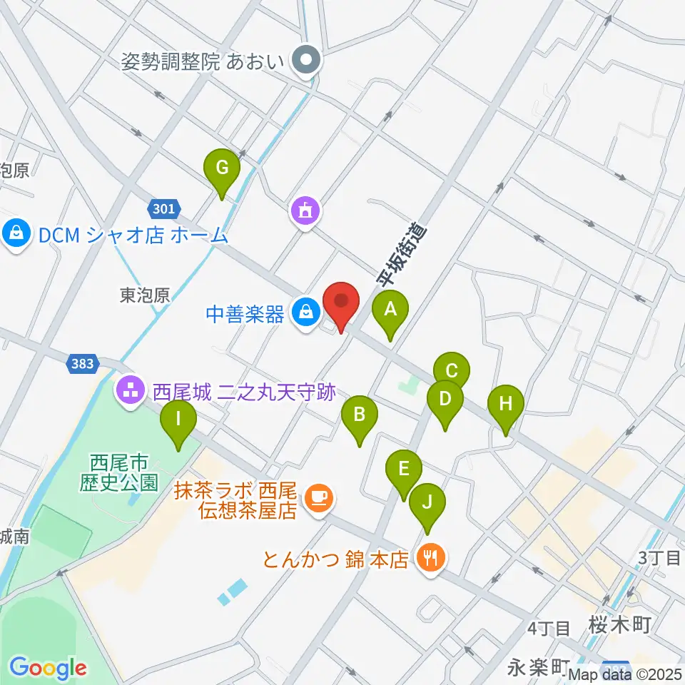 中善楽器周辺の駐車場・コインパーキング一覧地図