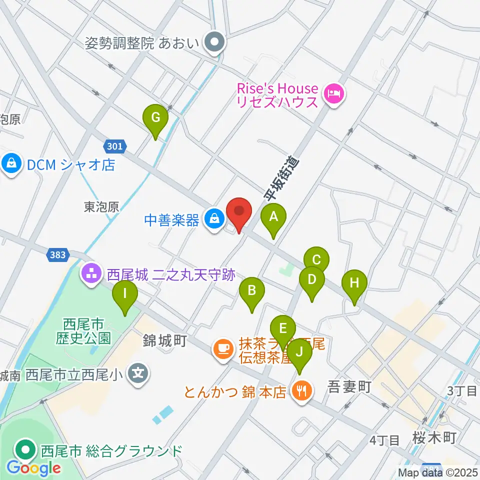 中善楽器周辺の駐車場・コインパーキング一覧地図