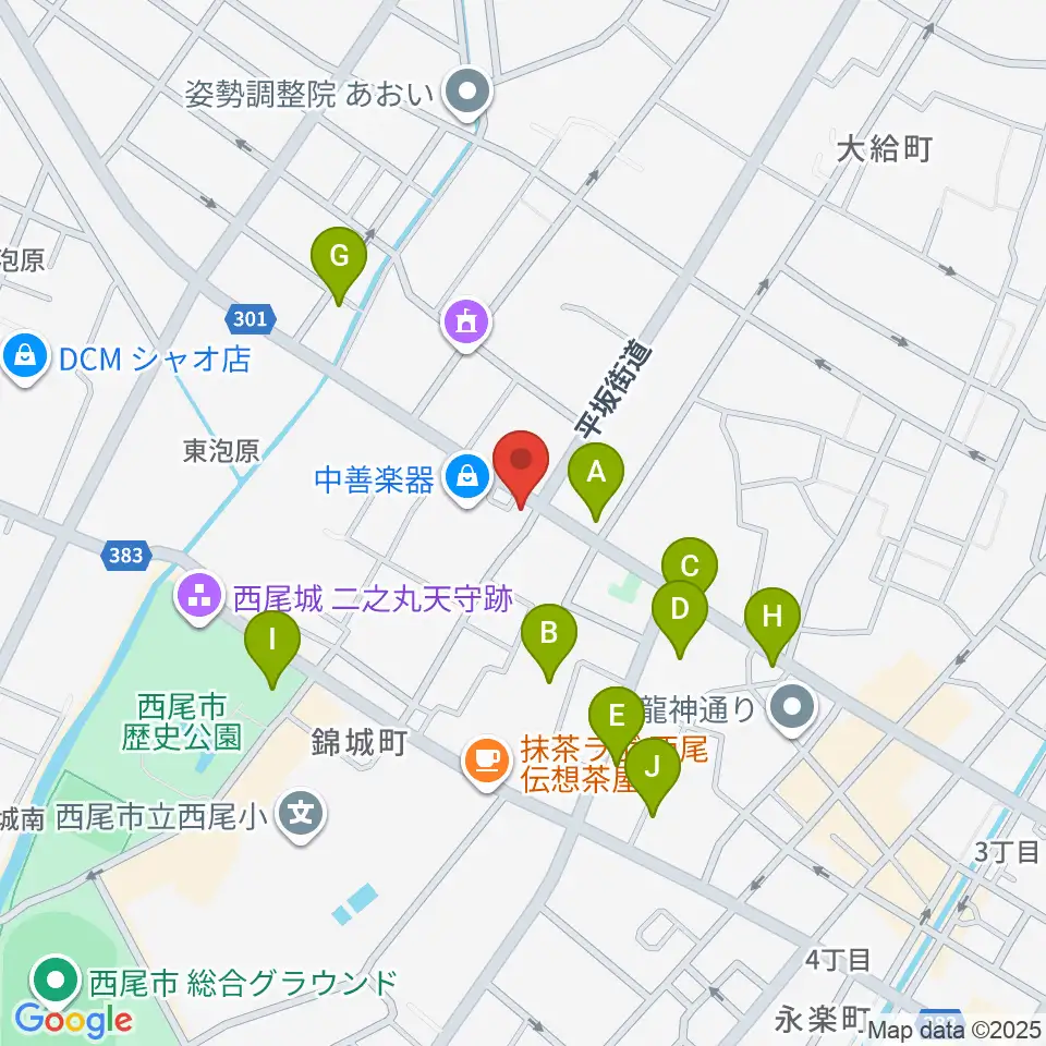 中善楽器周辺の駐車場・コインパーキング一覧地図