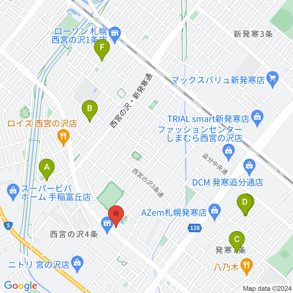 エルム楽器札幌本店周辺の駐車場・コインパーキング一覧地図