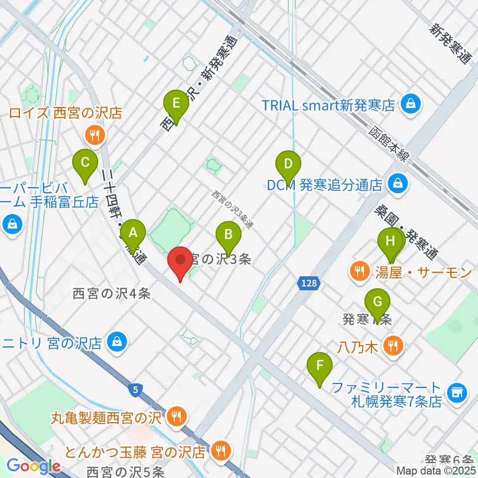 エルム楽器札幌本店周辺の駐車場・コインパーキング一覧地図