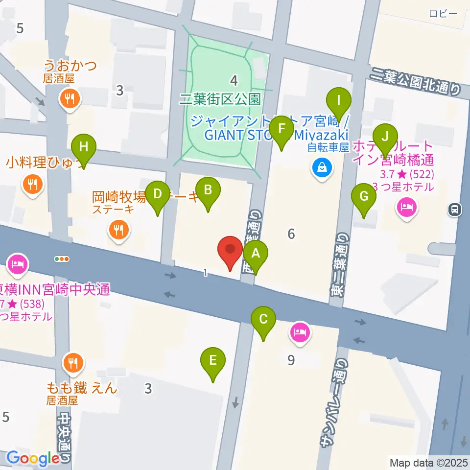 西村楽器 micc本店周辺の駐車場・コインパーキング一覧地図