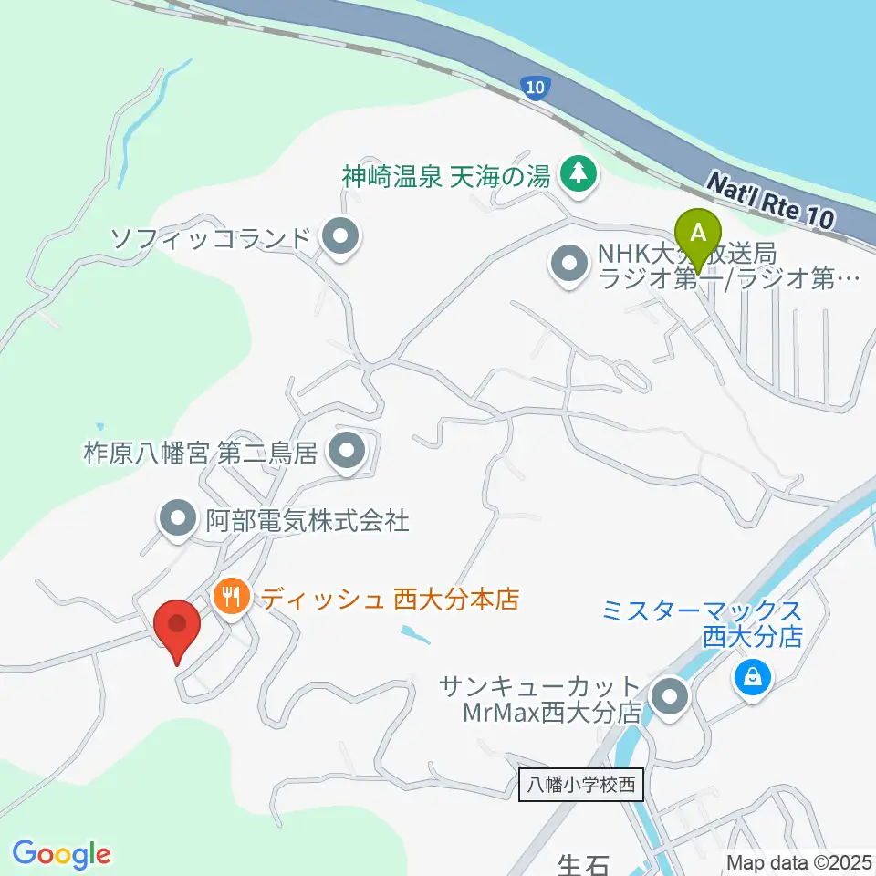 西日本弦楽器周辺の駐車場・コインパーキング一覧地図