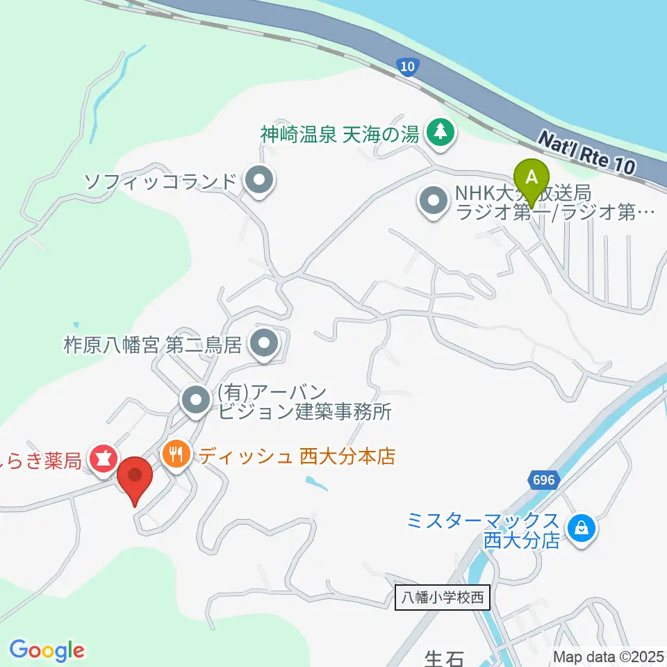 西日本弦楽器周辺の駐車場・コインパーキング一覧地図