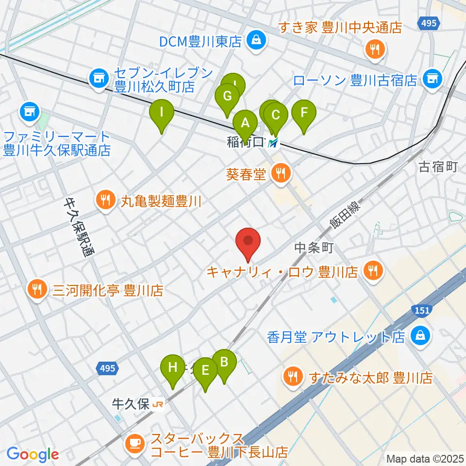 オリエント楽器 豊川店周辺の駐車場・コインパーキング一覧地図