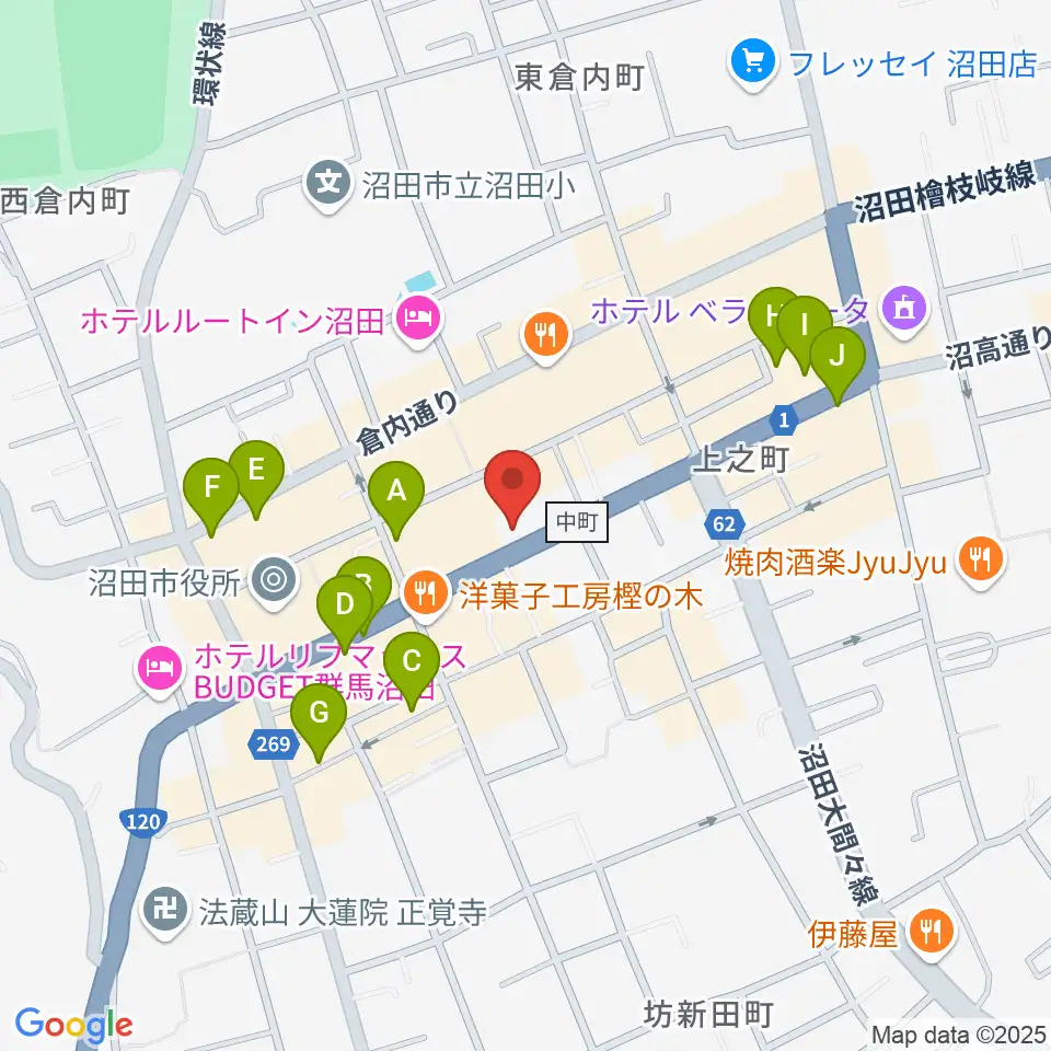 小池楽器店周辺の駐車場・コインパーキング一覧地図