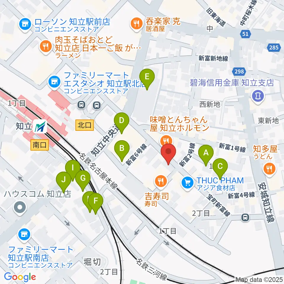 ピアノ百貨知立店周辺の駐車場・コインパーキング一覧地図