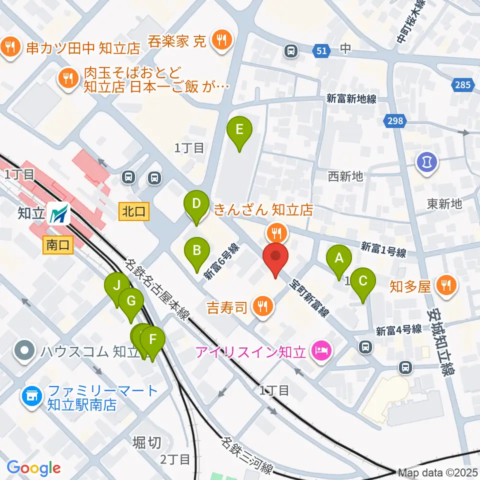 ピアノ百貨知立店周辺の駐車場・コインパーキング一覧地図