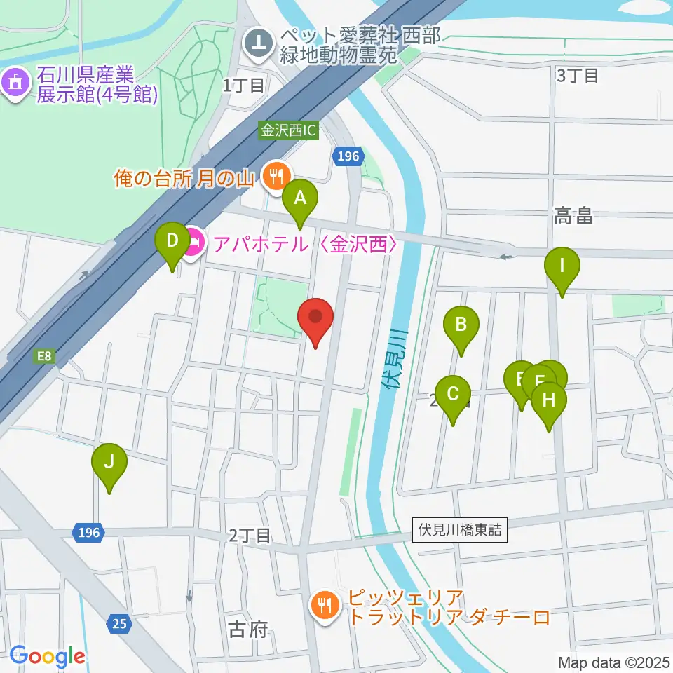 ピアノ工房カナザワ周辺の駐車場・コインパーキング一覧地図