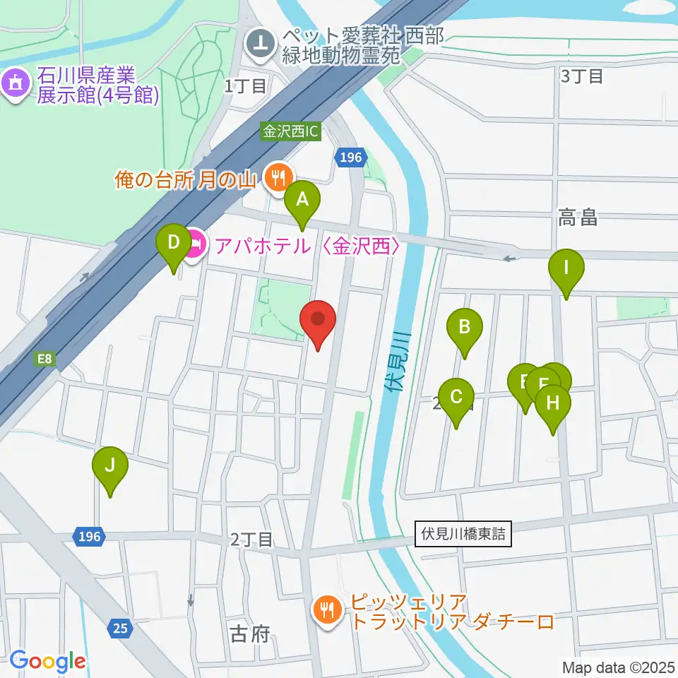 ピアノ工房カナザワ周辺の駐車場・コインパーキング一覧地図