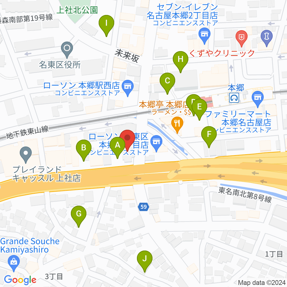 ピアノ百貨名古屋店周辺の駐車場・コインパーキング一覧地図