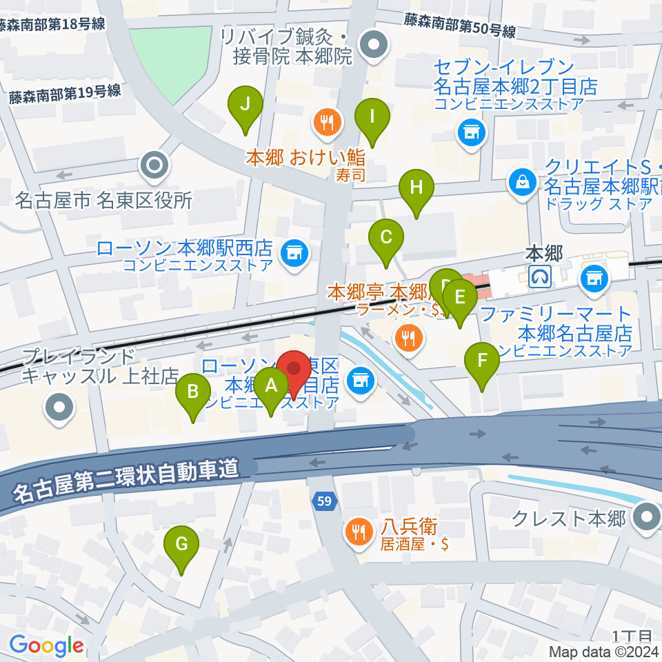 ピアノ百貨名古屋店周辺の駐車場・コインパーキング一覧地図