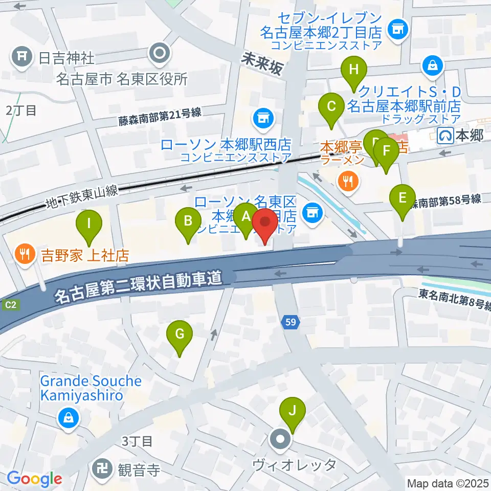 ピアノ百貨 名古屋店周辺の駐車場・コインパーキング一覧地図