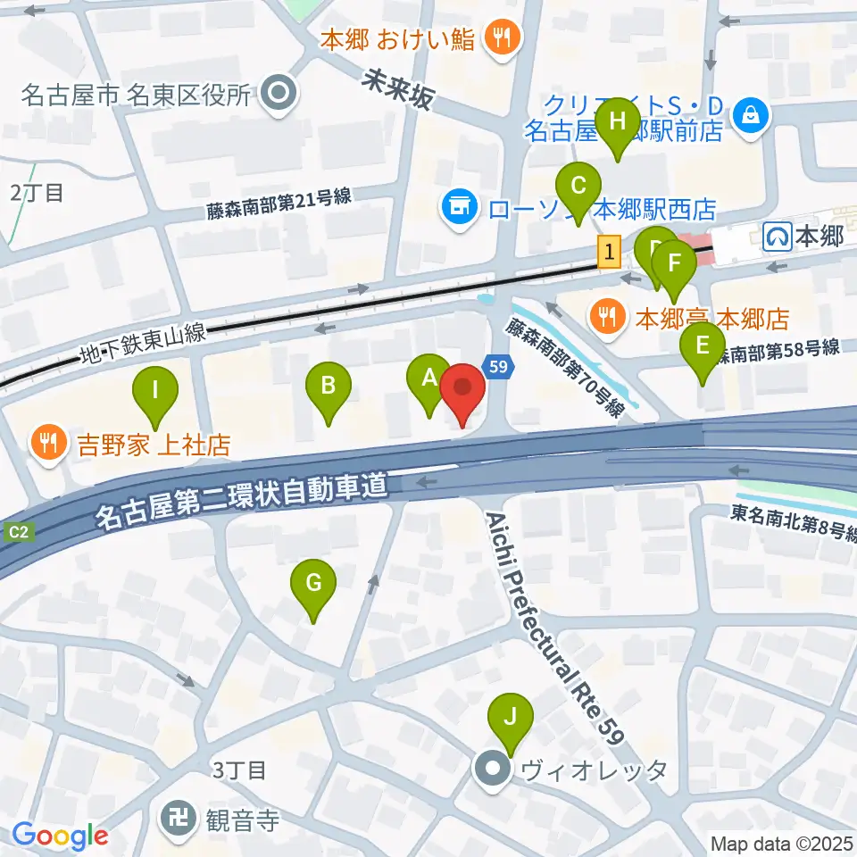 ピアノ百貨 名古屋店周辺の駐車場・コインパーキング一覧地図