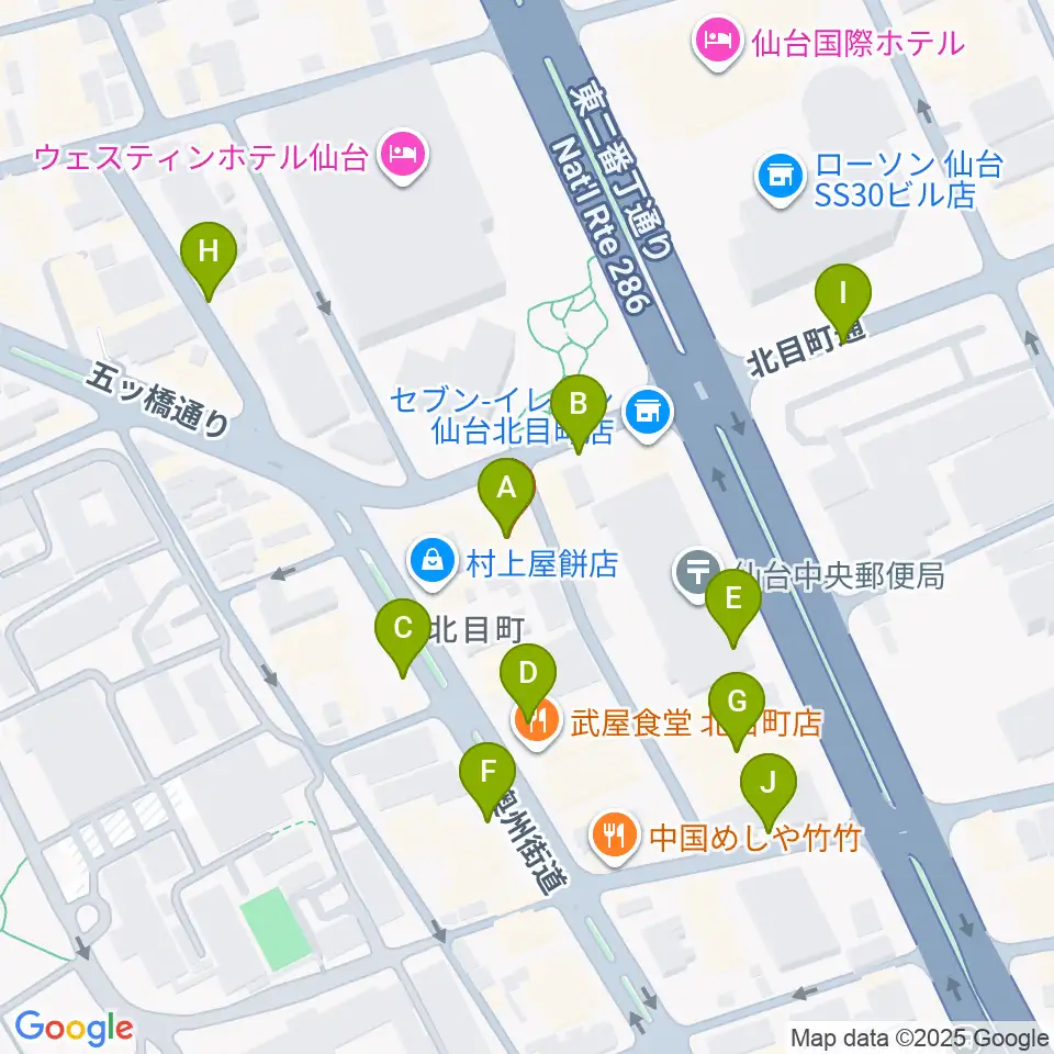 ピアノテック仙台周辺の駐車場・コインパーキング一覧地図