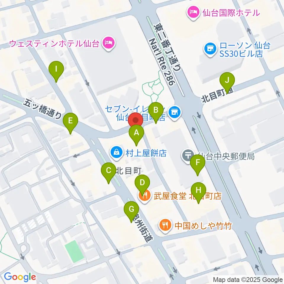 ピアノテック仙台周辺の駐車場・コインパーキング一覧地図