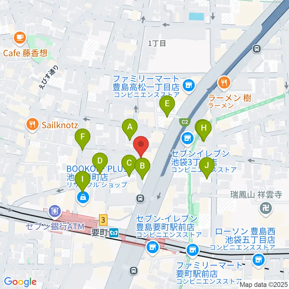 プラサギターラ周辺の駐車場・コインパーキング一覧地図