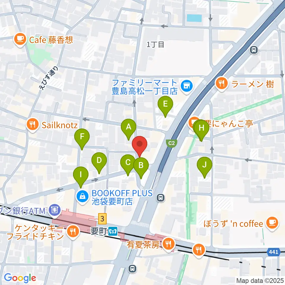 プラサギターラ周辺の駐車場・コインパーキング一覧地図