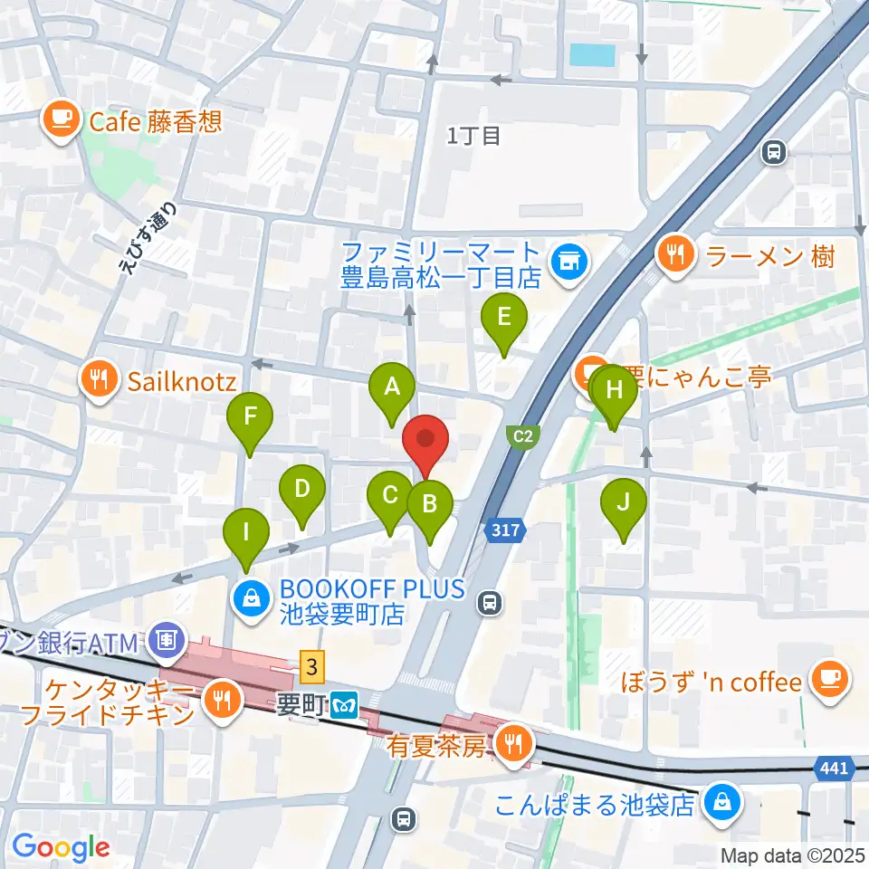 プラサギターラ周辺の駐車場・コインパーキング一覧地図